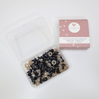 Boîte de 50 yeux de sécurité 9 mm