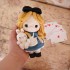 Patron "Alice au pays des merveilles et son doudou lapin"